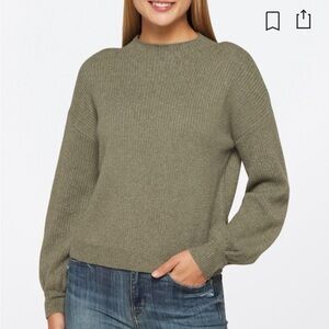 Pinque Aliza Mock Neck Sweater in Olive XXL